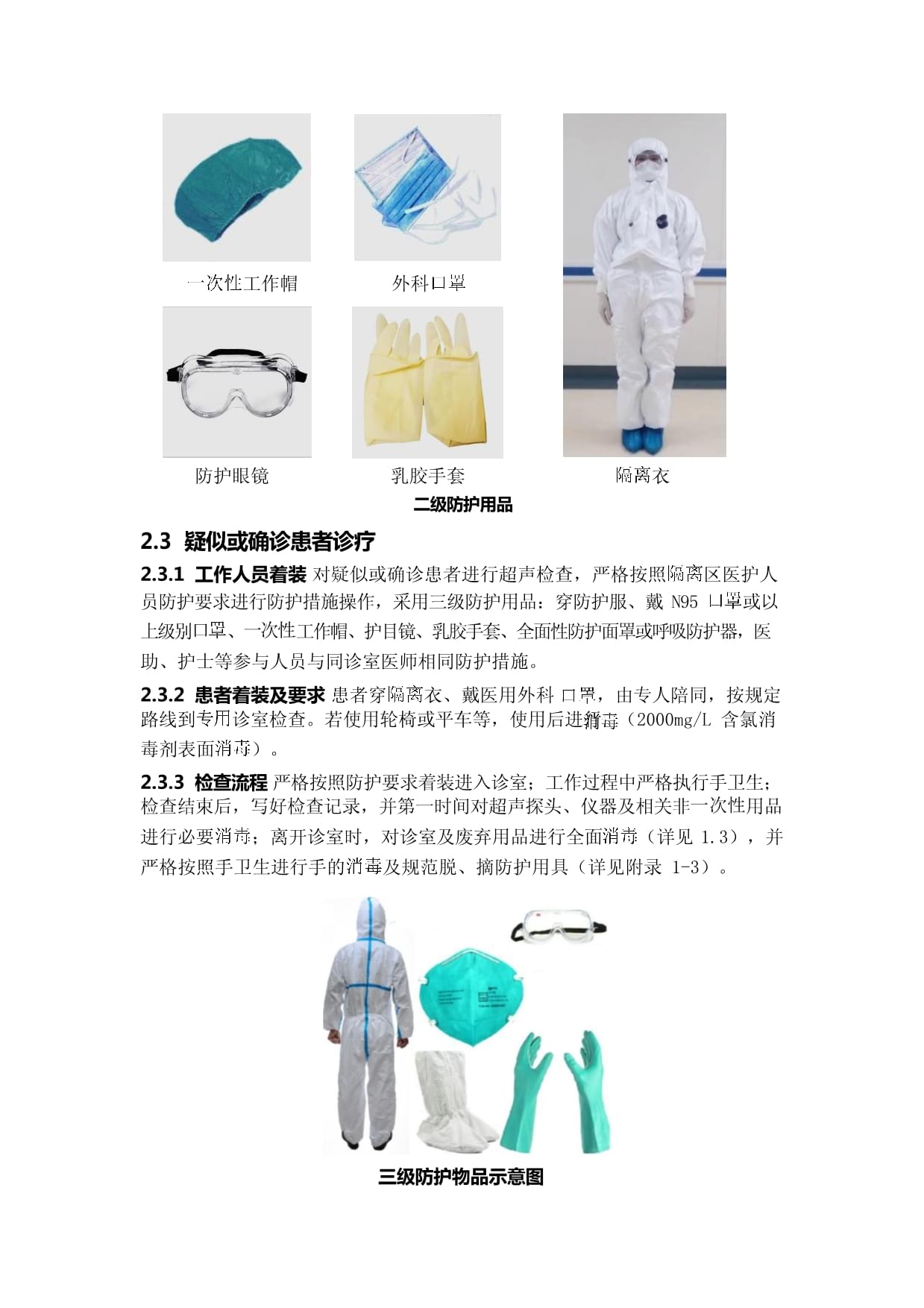 超聲醫(yī)學(xué)科醫(yī)護(hù)人員新型冠狀病毒防護(hù)指導(dǎo)意見(jiàn) 防護(hù)用品的規(guī)范使用與管理